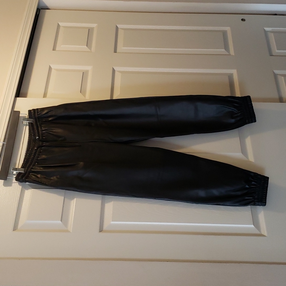 Zara Faux Leather Cargo Pant